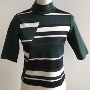 Zara Short Sleeve Striped Top - Size Small